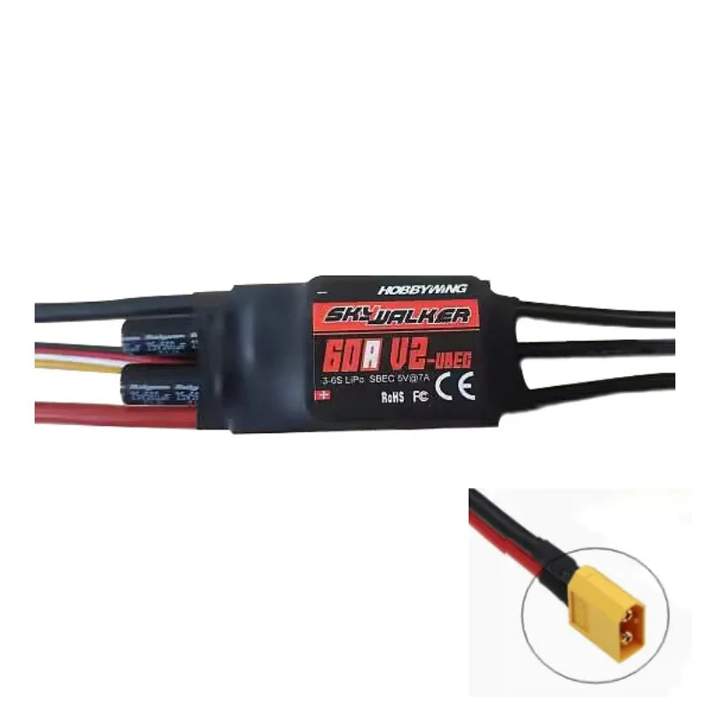 Hobbywing Skywalker 15A/30A/40A/50A/60A/80A/100A V2 Speed Controller ESC With UBEC For RC FPV Quadcopter Airplanes Helicopter