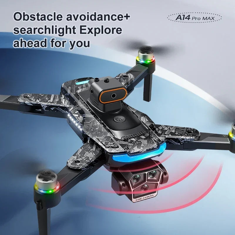 Lenovo  A14 Pro Max Drone 8K HD Camera 4K Quadcopter with Screen 5G WIFI Aerial Photography Obstacle Brushless Remote Control