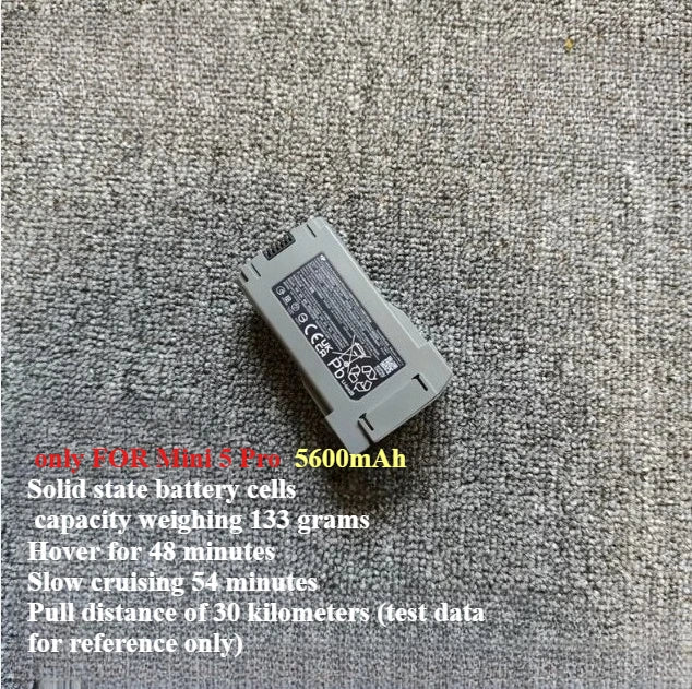 Large Capacity DJI Mini 5 pro Modified Battery 5200mAh/5600mAh/9000mAh/8400mAh DIY Long Range Suitable Parts for Drone