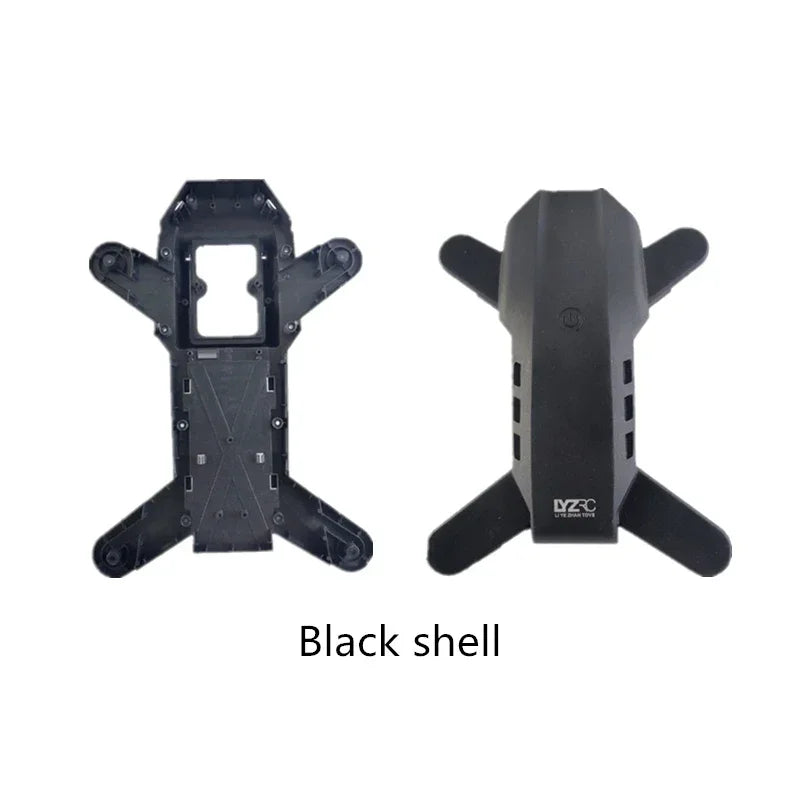 YUNX玩具LYZRC L900 Pro遥控无人机配件套装，包括上壳、下壳、GPS、螺旋桨和摄像头臂