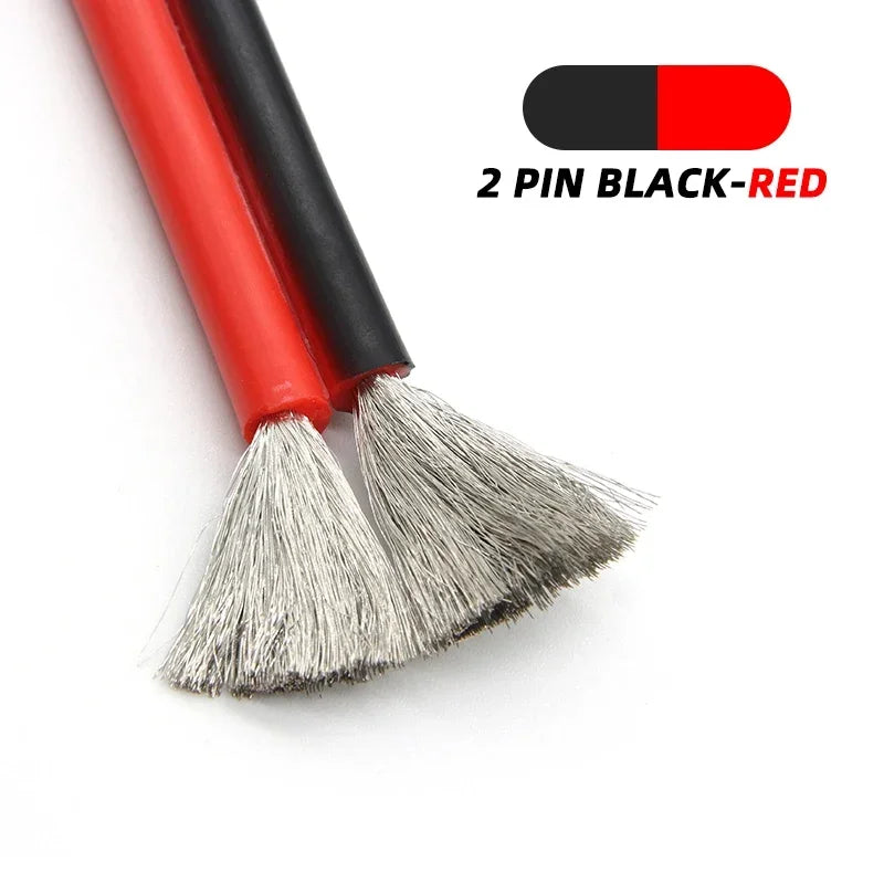 1~50m Heat-Resistant Silicone Wire AWG 30 26 24 22 20 18 16 14 12 10 8 Red Black Automotive Wiring Car Battery Copper Cable