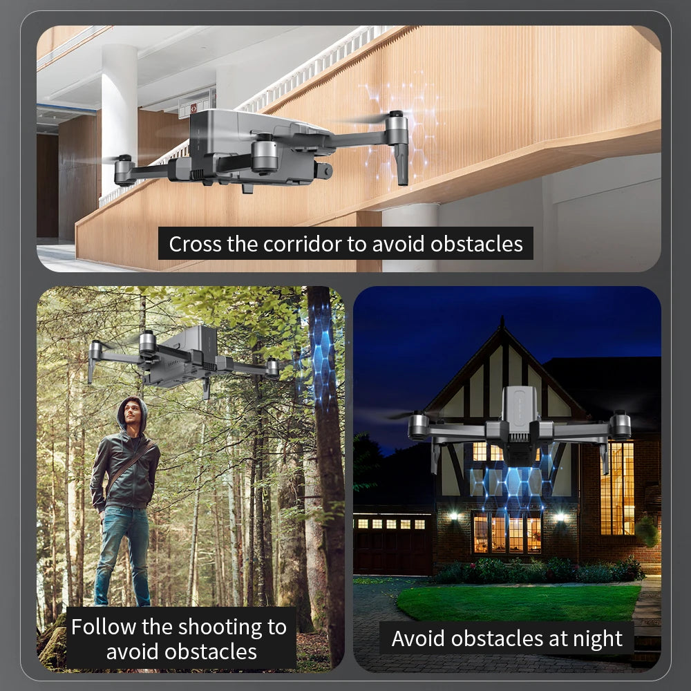 SJRC F22 S2 PRO+ Drone Professional  With 2-axis Gimbal  4K EIS Camera GPS 6KM  FPV Obstacle Avoidance Blussless 40Mins RC Dron