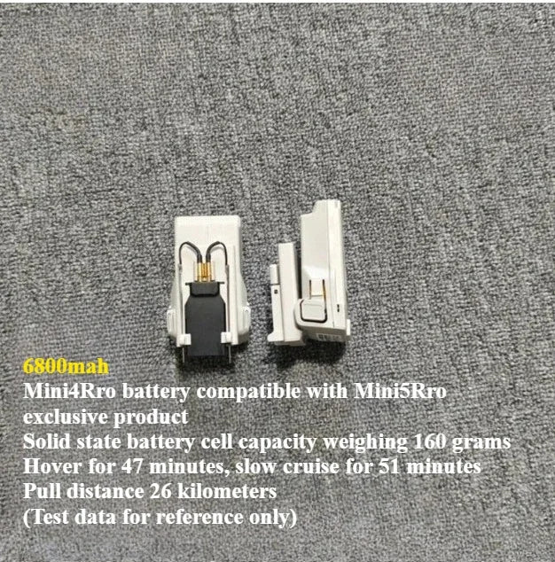 Large Capacity DJI Mini 5 pro Modified Battery 5200mAh/5600mAh/9000mAh/8400mAh DIY Long Range Suitable Parts for Drone