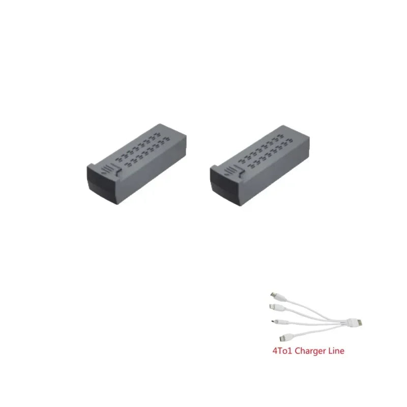 云讯玩具F8 MAX 无刷GPS遥控无人机配件，7.4V 3000mAh电池、螺旋桨、支臂与USB充电器的图片
