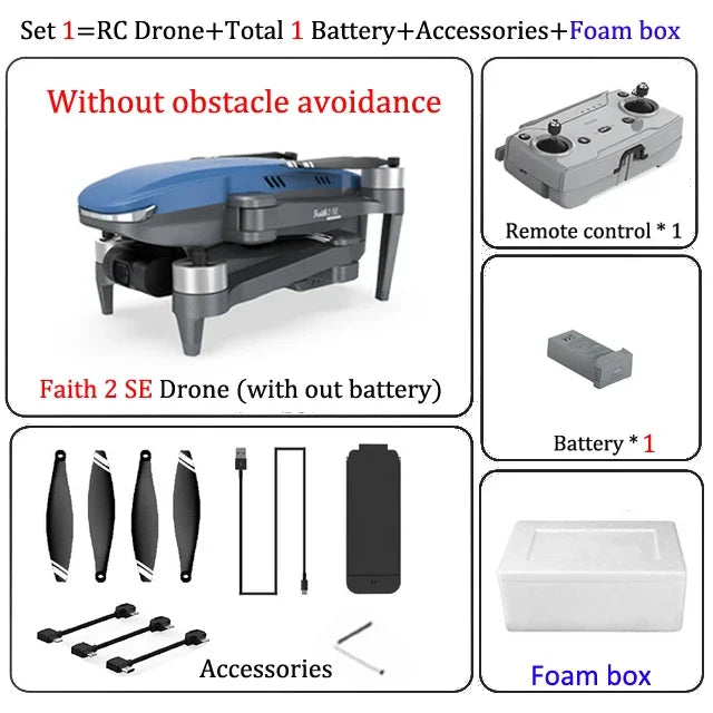 C-Fly Faith 2 SE With 540° Obstacle Avoidance 3-Axis Gimbal Professional 4K Camera GPS 3KM FPV RC Drone Quadcopter VS SJRC F22S