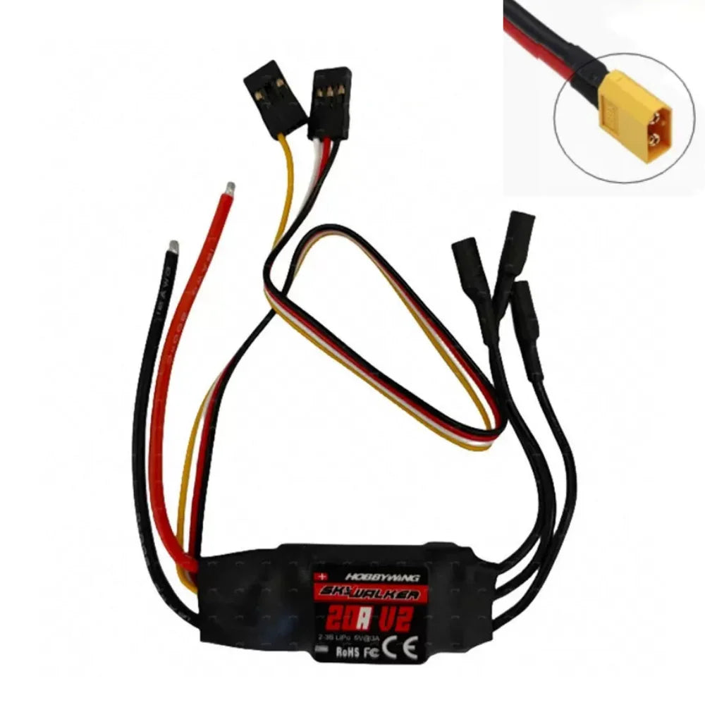 Hobbywing Skywalker 15A/30A/40A/50A/60A/80A/100A V2 Speed Controller ESC With UBEC For RC FPV Quadcopter Airplanes Helicopter