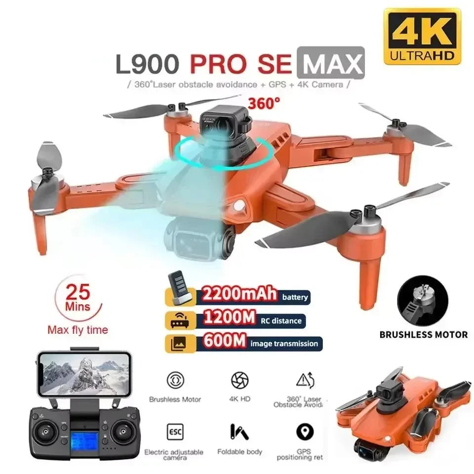 L900 SE / MAX Drone With 360° Obstacle Avoidance 4K Professional Camera 5G WIFI FPV Brushless Motor RC Quadcopter Mini Dron Toys