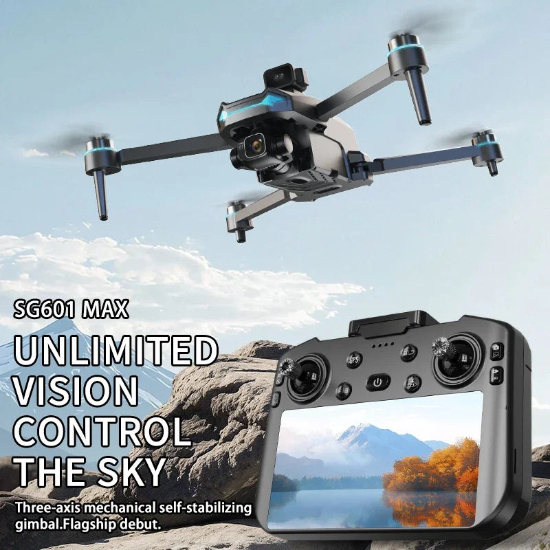 SG601 MAX Drone with 3-Axis Gimbal Camera GPS Large Screen RC Folding Brushless Quadcopter for Photography Obstacle Avoidance