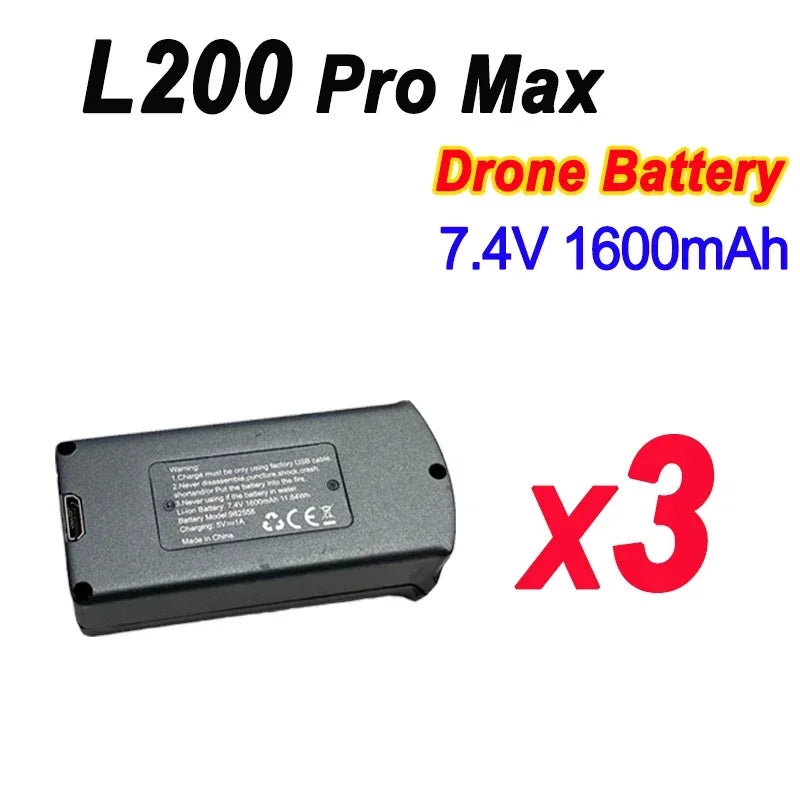 Vanta LYZRC L200 Pro MAX 4K Power Core, 7.4V 1600mAh Battery, Custom Replacement Accessory for L200 Pro MAX Drone