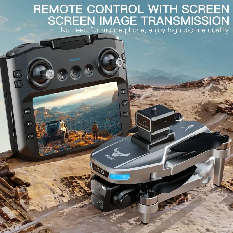 Upgraded SG901 MAX GPS Drone Dual HD Camera Brushless 360° Obstacle Avoidance with 4.5" Screen RC
