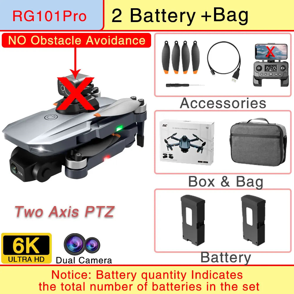 云讯玩具RG101 Pro折叠无人机，配备双4K摄像头和5G低延迟FPV系统，适合高画质空中摄影