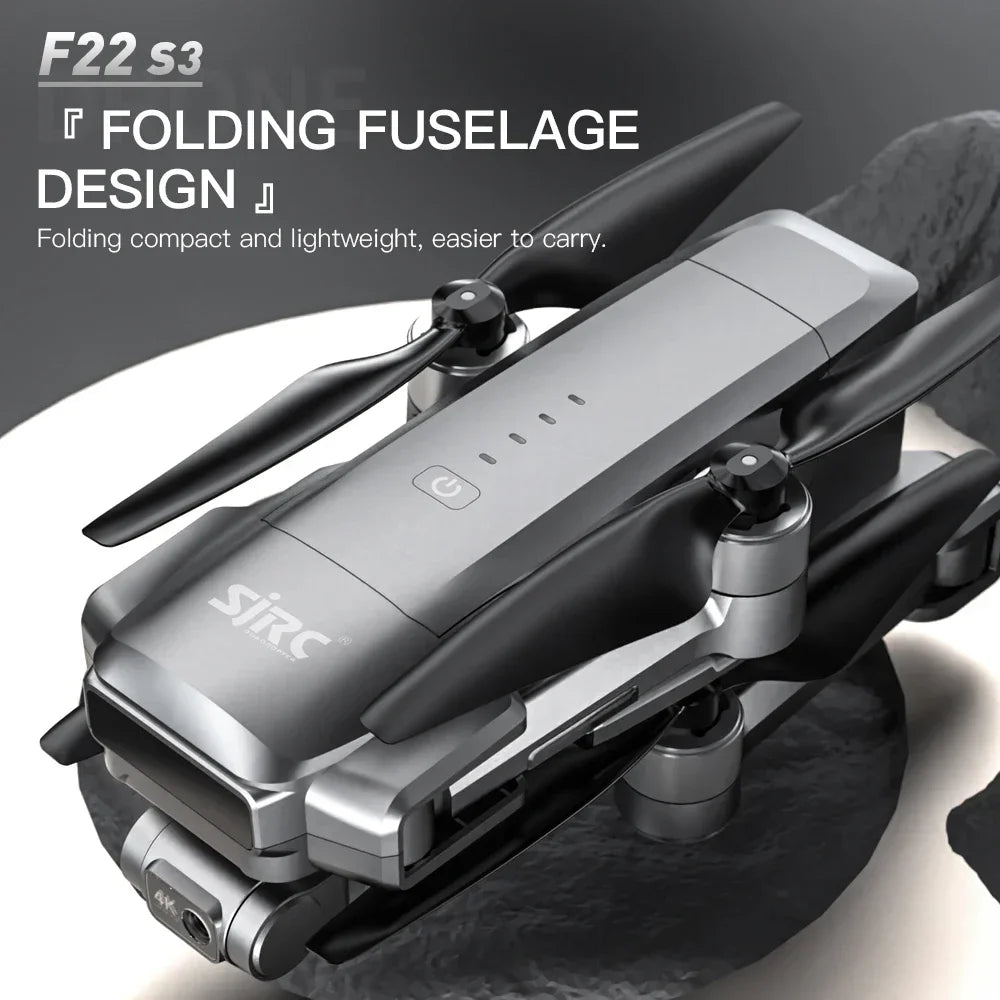 SJRC F22 S3 PRO Drone 4K Professional Camera GPS HD 5G WiFi FPV 3-Axis Gimbal EIS Brushless Foldable RC Quadcopter Toys For Kids