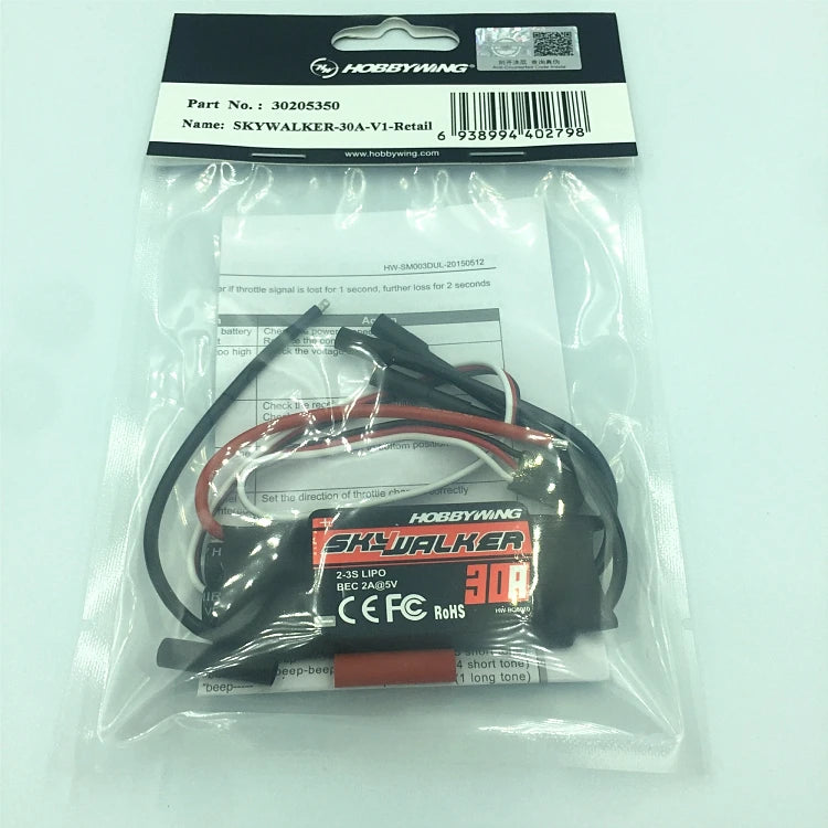 Hobbywing Skywalker V2 40A 50A 60A 80A 12A 20A 30A ESC Speed Controller With UBEC For RC Airplanes Helicopter