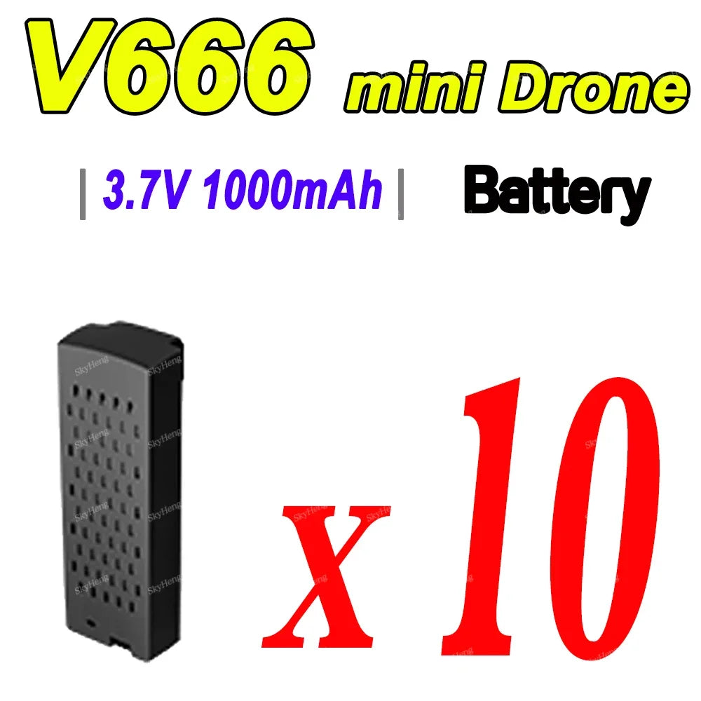云欣玩具V666 8K遥控无人机原装3.7V 1000mAh锂聚合物飞行电池备用配件
