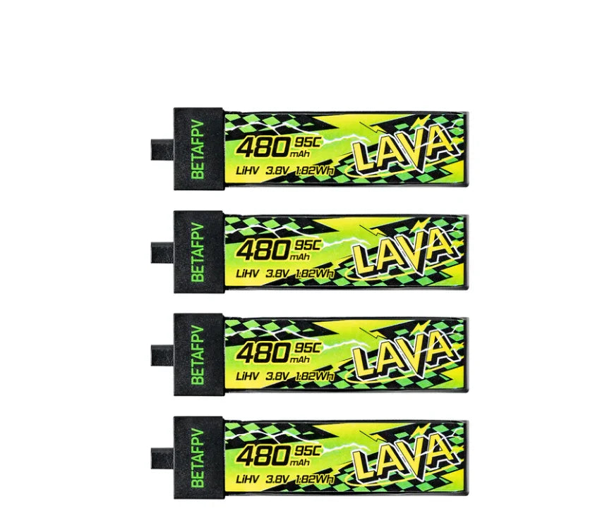 YUNX toys BETAFPV LAVA II 1S 95C 280mAh 320mAh 480mAh 580mAh 680mAh 飞行器电池适用于Air65 Air75 Meteor Pro