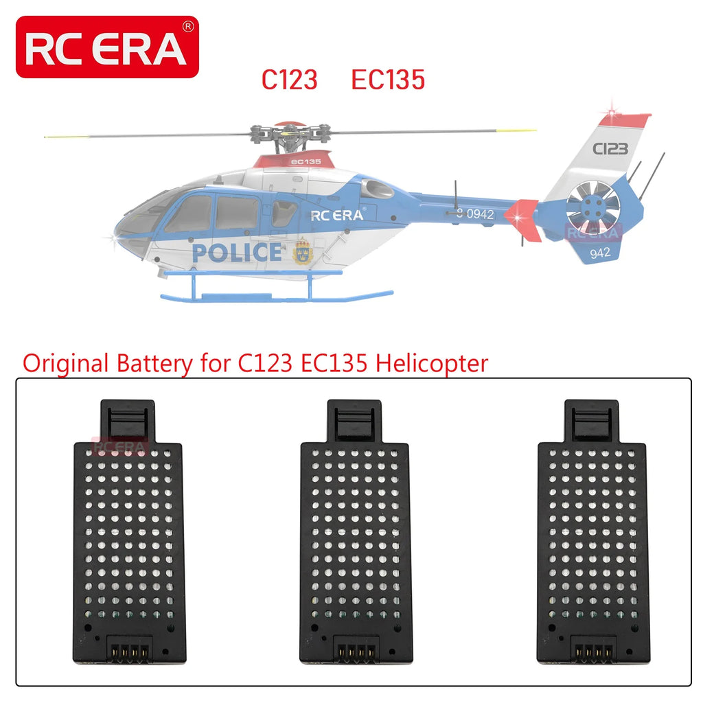 Original 11.1V 3S 400mAh LiPo Replacement Battery Spare Parts Accessories For RC ERA C123 EC135 Scale RC Helicopter