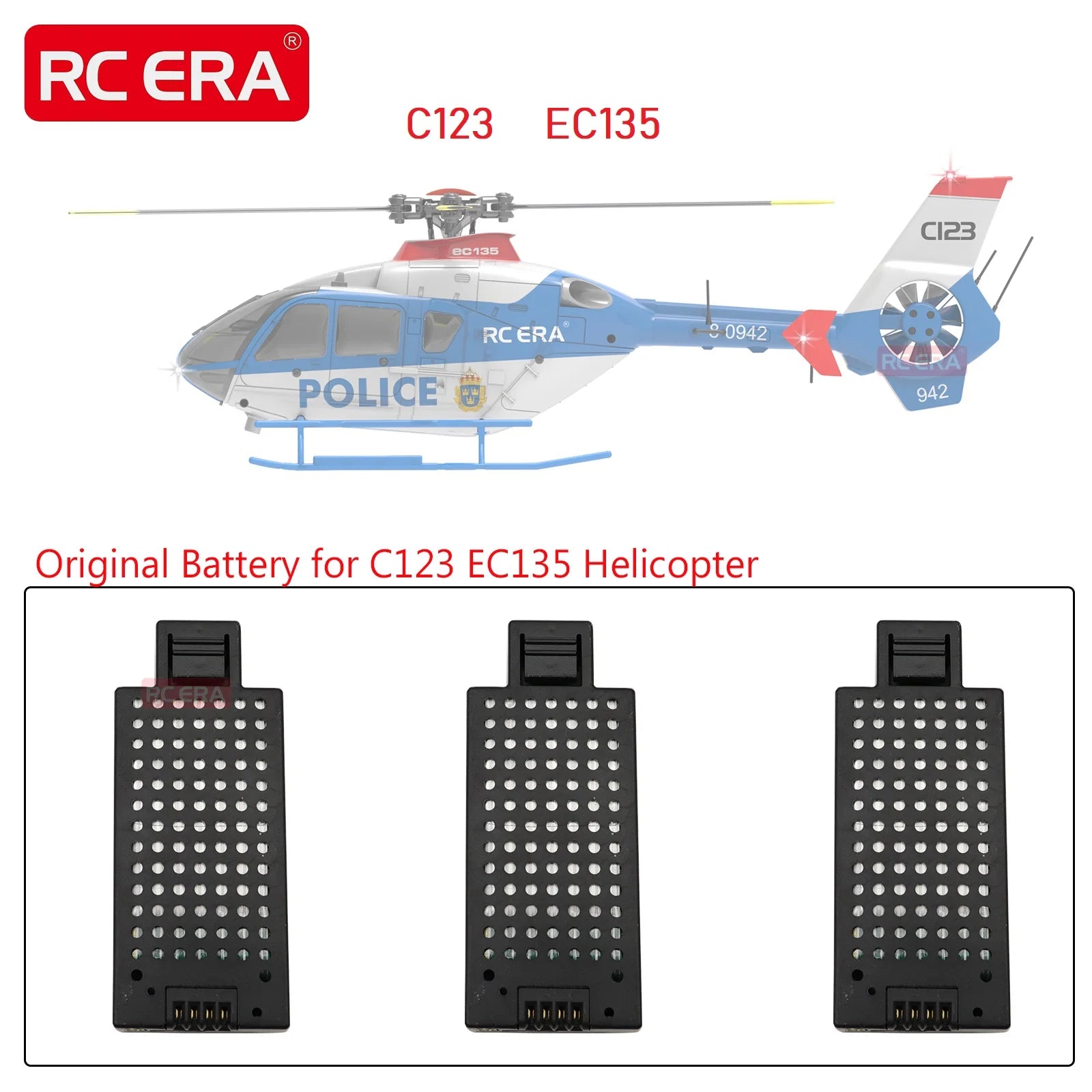 Original 11.1V 3S 400mAh LiPo Replacement Battery Spare Parts Accessories For RC ERA C123 EC135 Scale RC Helicopter