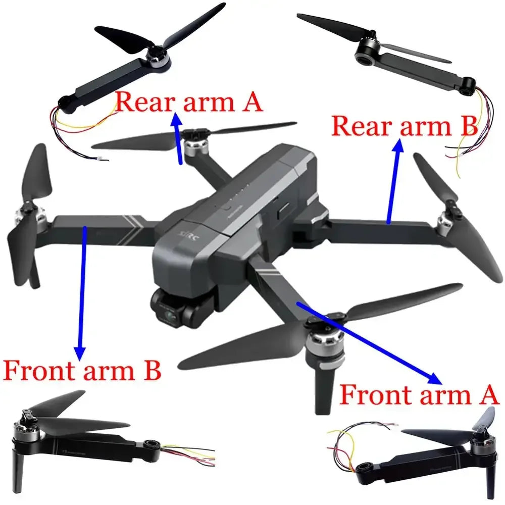Spare Parts Cover forSJRC F11 pro 4K Gimbal Camera RC Quadcopter Drone Accessories - Legs Arm Propeller Blades Body Shell