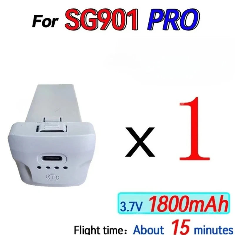 ZLL SG901 Pro/Max Battery 3.7V 1800mAh/3800mAh Replacement Newly upgraded Accessories Part 24mins Flight Time Drone Battery