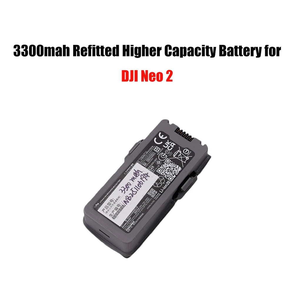 3300mAh Higher Capacity Battery for DJI Neo 2 Drone 25 Minutes Flight Time Refitted Top New Battery Drone Accessories