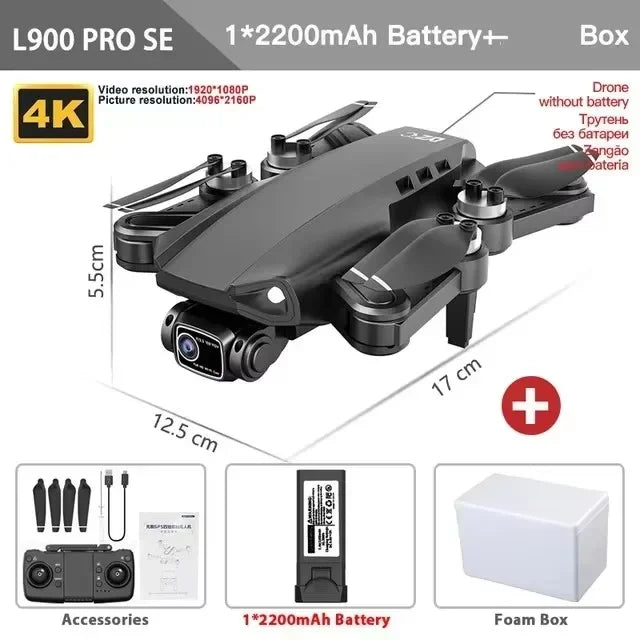 L900 SE / MAX Drone With 360° Obstacle Avoidance 4K Professional Camera 5G WIFI FPV Brushless Motor RC Quadcopter Mini Dron Toys