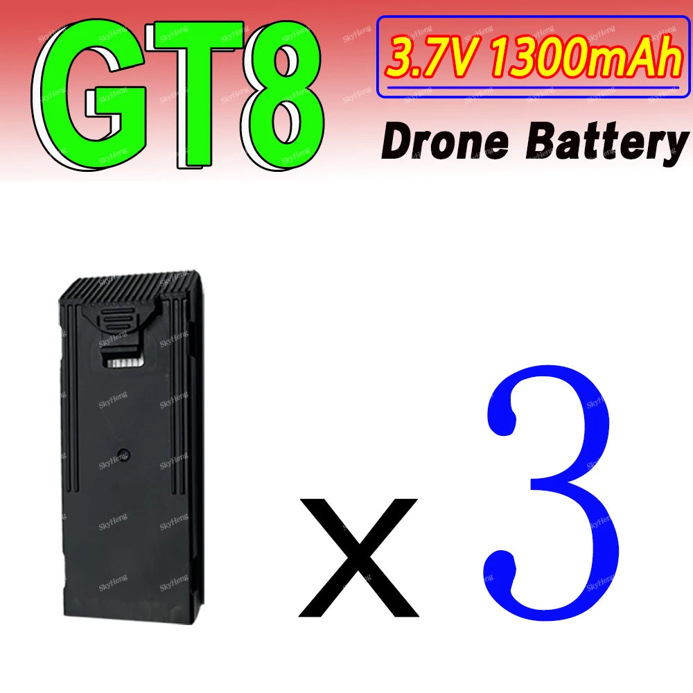Original GT8 RC Drone Battery 3.7V 1300mAh Battery For GT8 Drone Accessories Parts GT8 RC Plane Replaceable Battery