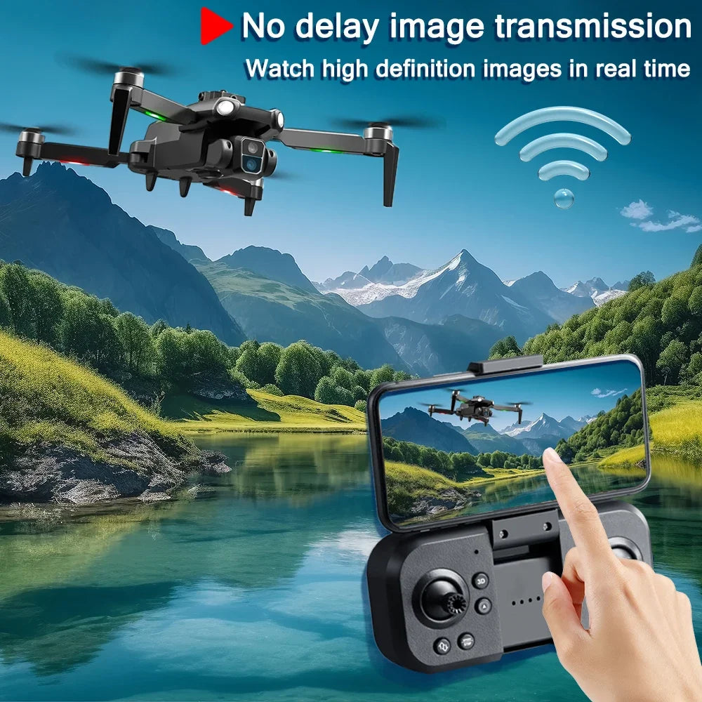 S119 Smart Drone 8K HD Camera Foldable Obstacle Avoidance Helicopter FPV 5G with Wide Angle Height Maintaining RC Helicopter Toy