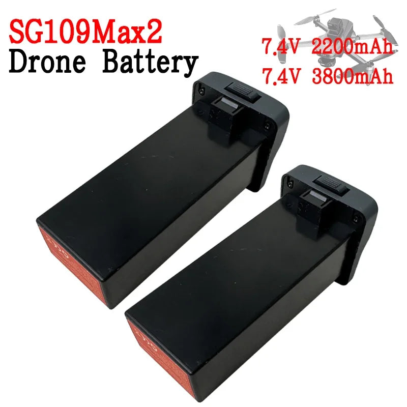 Dual Capacity Original Flight Battery 7.4V 2200mAh 3800mAh Specially for SG109 Max2 8K GPS RC Drone Spare Power Pack