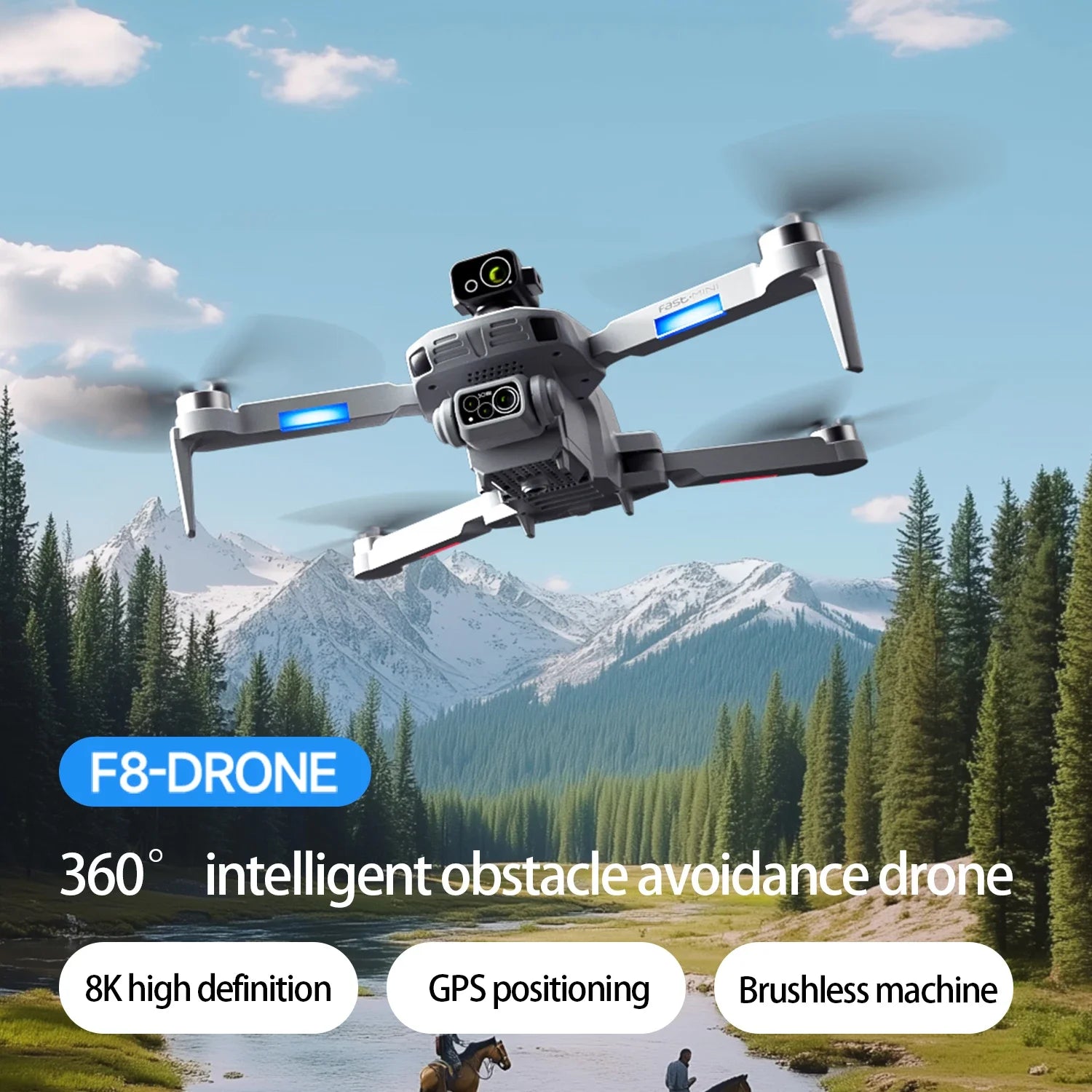 4DRC F8 PRO/MAX 8K Professional Drone with GPS HD Camera 5G WIFI FPV UAV Remote Control RC Quadcopter for Aerial Photography