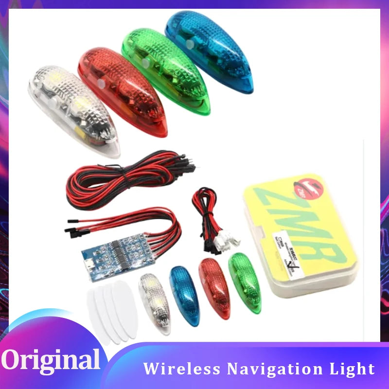 ZMR Wireless Navigation Light III 1S Rechargeable 4 modes LED lights for RC Airplane Hobby Plane Drone Car Boat Toy Part
