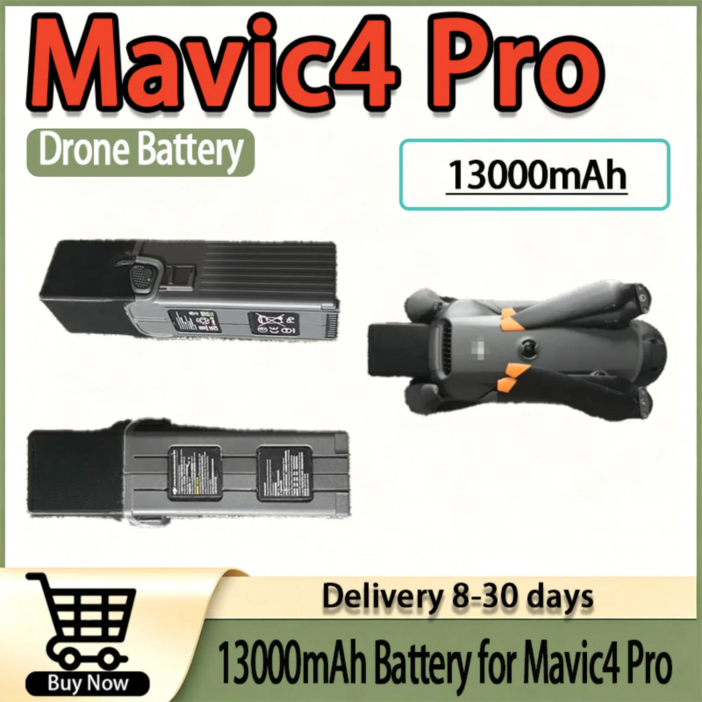 13000mAh High Capacity Upgrade Battery, Modified Extended Power Pack for DJI Mavic4 Pro Drone Enthusiast Replacement Parts
