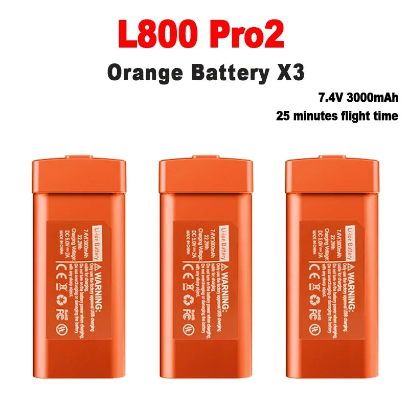 L800 Pro2 Drone Battery 7.4V 3000mAh L800 Pro2 4K Professional Camera Drone Original Battery L800 RC Drone Accessories
