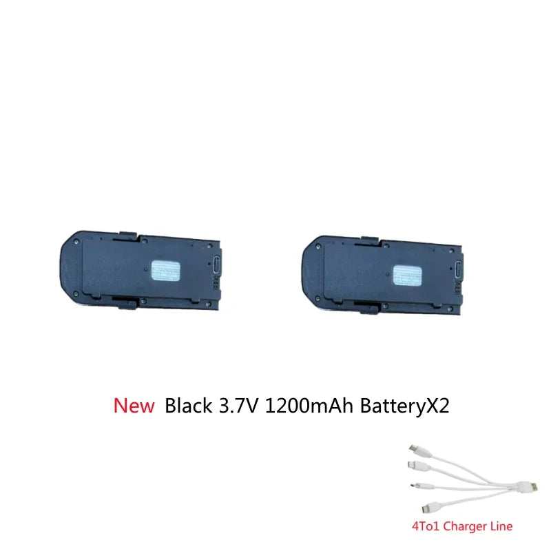 云讯玩具K200 MAX无人机电池，3.7V 1200mAh电池和螺旋桨，适用于K200刷式无人机和屏幕无人机部件