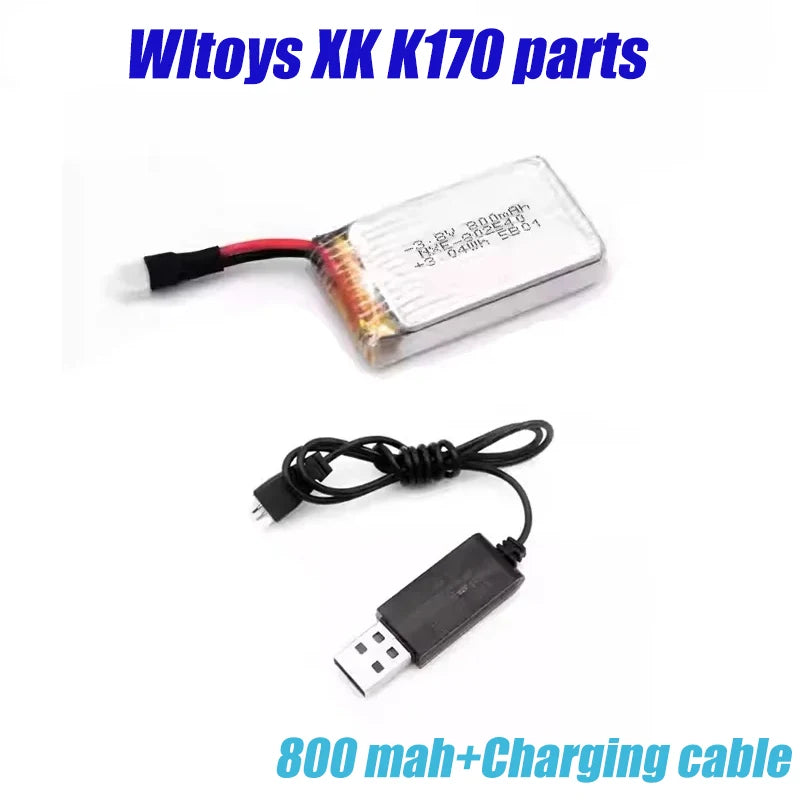 3.8V 800 Mah Lithium Battery Lipo Battery for Wltoys K170 UH-60L 2.4G 4CH 6-Axis Original Accessories lipo battery