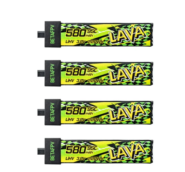 YUNX toys BETAFPV LAVA II 1S 95C 280mAh 320mAh 飞机电池适用于Air65 Meteor65 Pro Cetus等型号