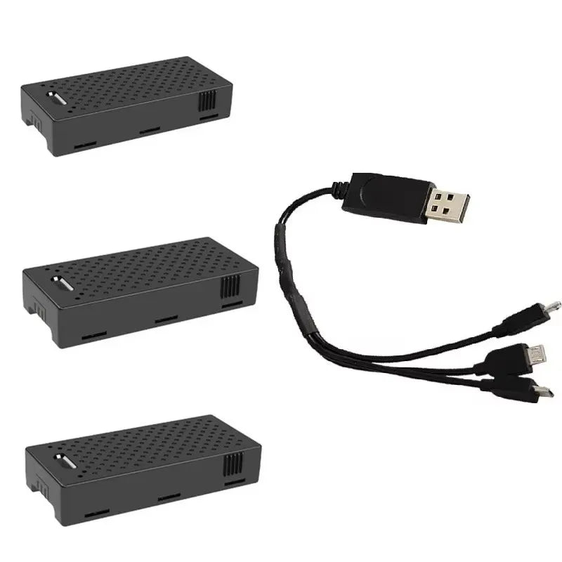 云朵玩具3.7V 350mAh锂聚合物电池，适用于RC ERA C129 V2直升机的专用备用零件，充电电池。