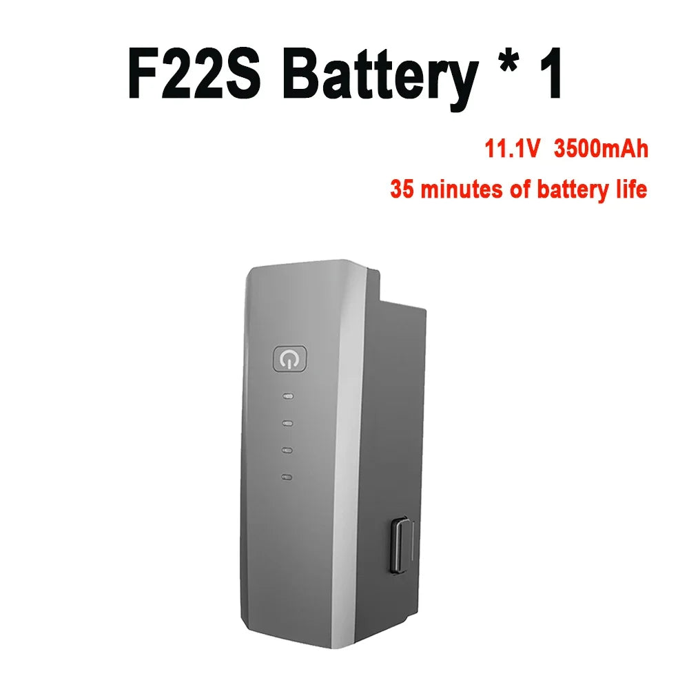 云迅玩具F22/F22S无人机电池，3500mAh容量，适配F22 S3型号，备用电池和螺旋桨配件。