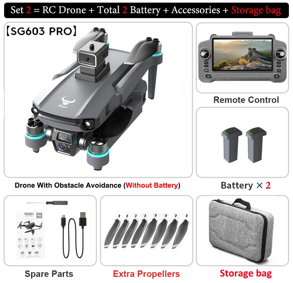 云迅玩具SG603 PRO折叠无人机，配备高清双镜头，支持5G长航遥控，具备360°避障功能的GPS无人机