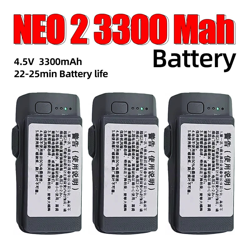 3300mAh Higher Capacity Battery for DJI Neo 2 Drone 25 Minutes Flight Time Refitted Top New Battery Drone Accessories