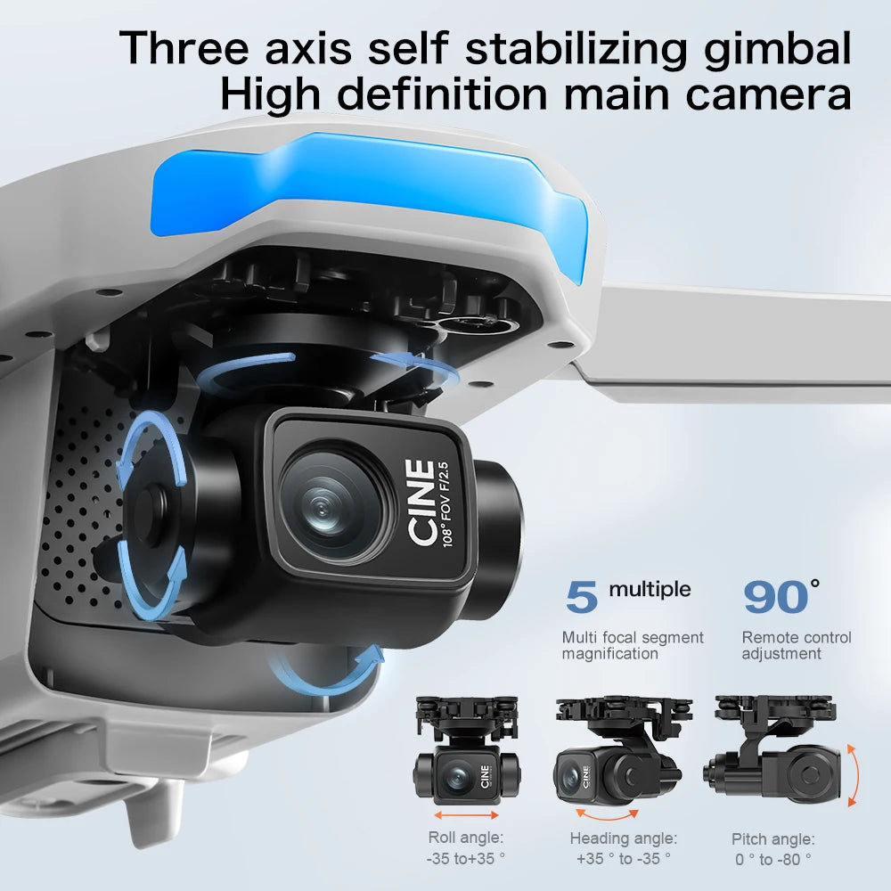 S-X1 GPS Pro Drone Screen control 8K HD Camera 5G 3-Axis Anti-shake Gimbal EIS Cameras Brushless Quadcopters RC TOY Best Gift