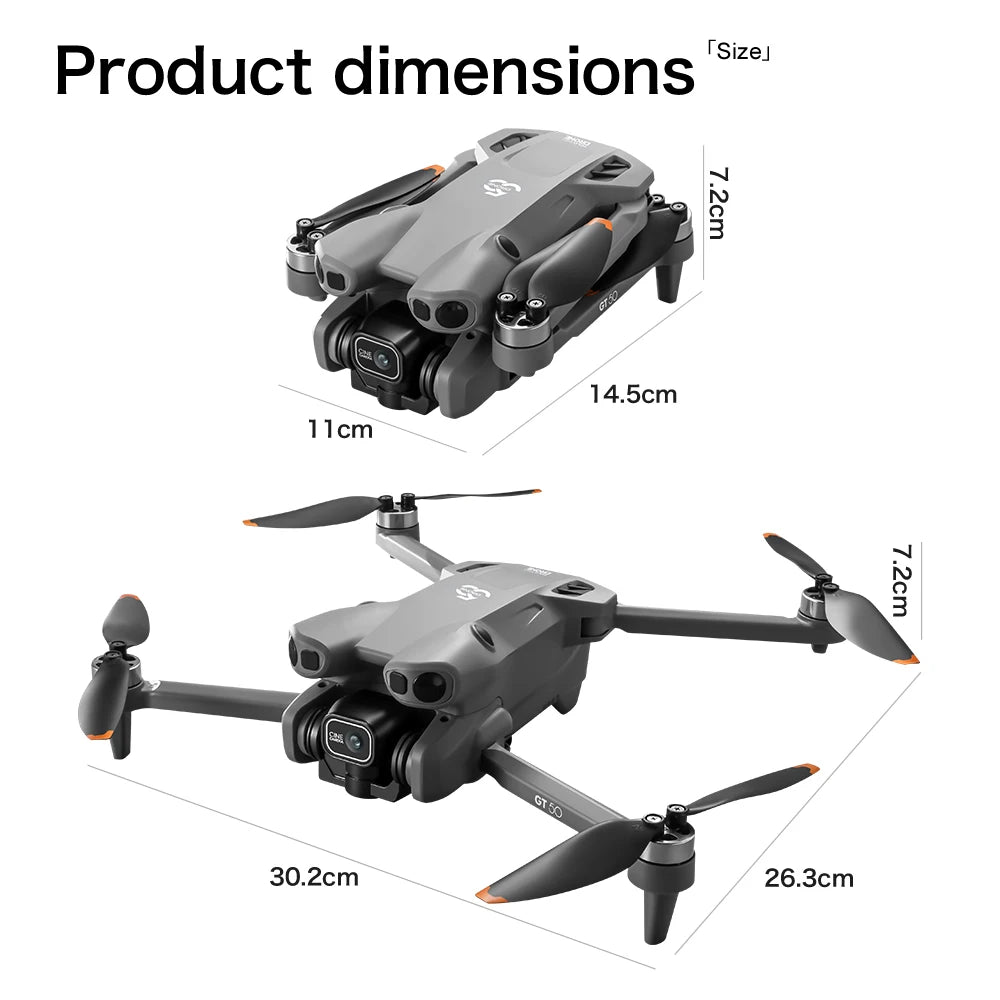 Lenovo GT50 Drone 360° Obstacle avoidance 8K Professional WIFI Aerial Photography Brushless Motor Foldable Quadcopter Dron Toys