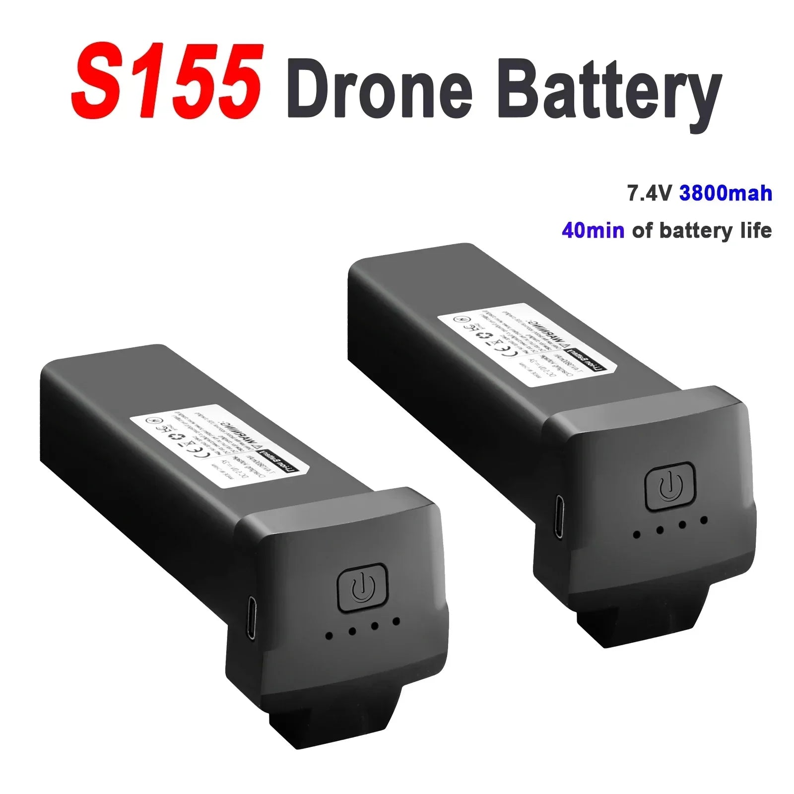 S155 Mini Drone Battery 7.4V 3800mAh for RC Quadcopter Spare Part Original Equipment Accessory Drone Parts And Accessories