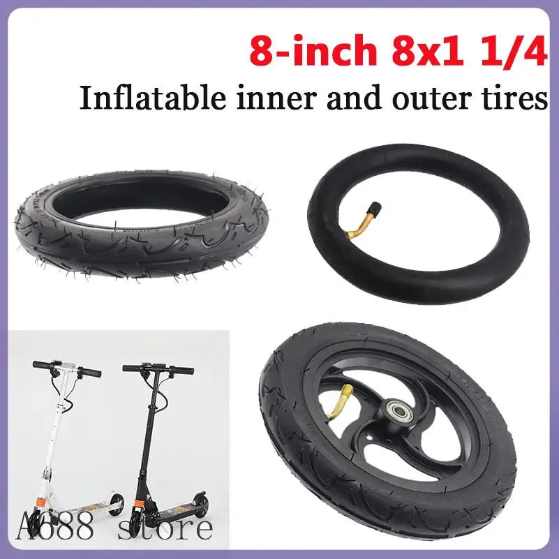 8Inch 8X1 1/4 Bike Inner Tubes  For Baby Stroller Electric Scooter Inner Tire Rubber Wheel Tire Inner Tube Non-Slip Part