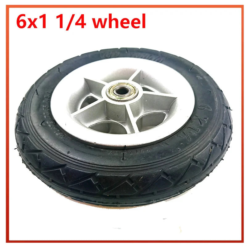 6 Inch 6x1 1/4 Inner Tube Outer Tyre Wheel for Wheelchair Pneumatic Gas Mini Electric Scooter Accessory 6*1 1/4 Inflation Tire