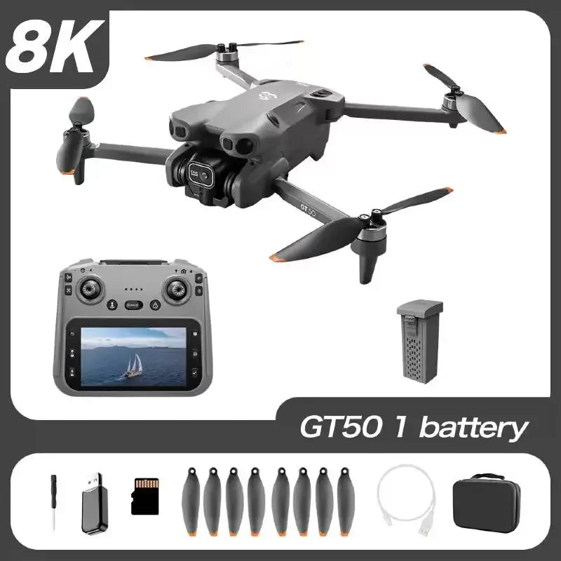 Lenovo GT50 Drone 360° Obstacle avoidance 8K Professional WIFI Aerial Photography Brushless Motor Foldable Quadcopter Dron Toys