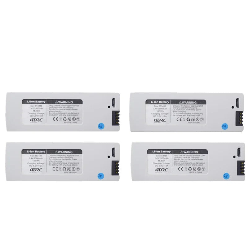 YUNX toys 7.4V 2500mAh RC drone Lipo电池，适用于4DRC F8四旋翼航拍四轴飞行器
