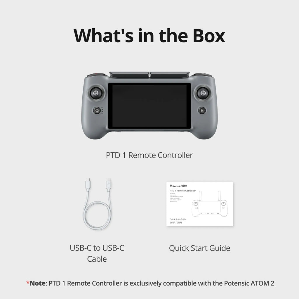 Potensic PTD 1 Remote Control for ATOM 2 Drone, 1080P 5 Inch Screen RC