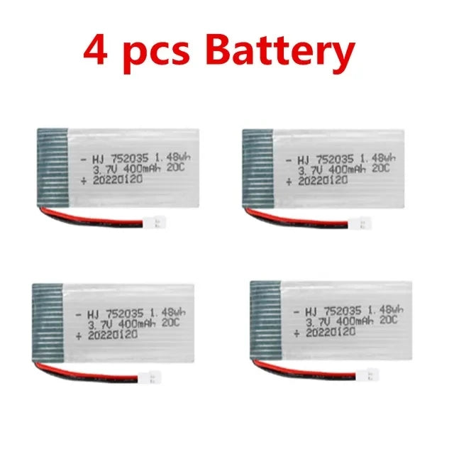 XH2.54 plug 3.7V 400mAh Battery / Propeller  / Landing gear / motherboard / For :  Qidi560 RC Plane M7 RC Plane Battery